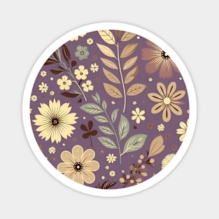 Purple Floral Magnet